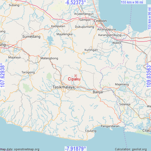 Cipaku on map