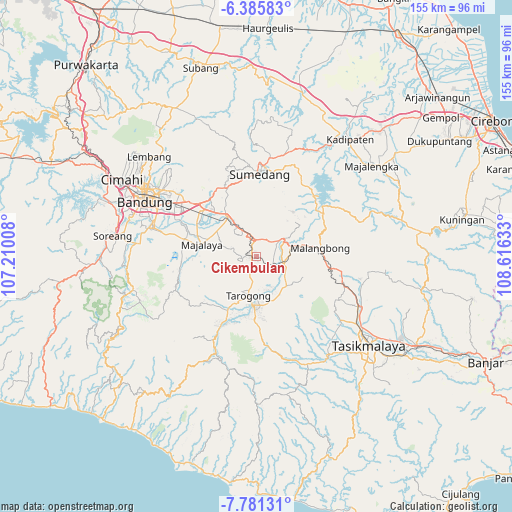 Cikembulan on map
