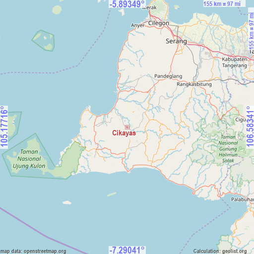 Cikayas on map