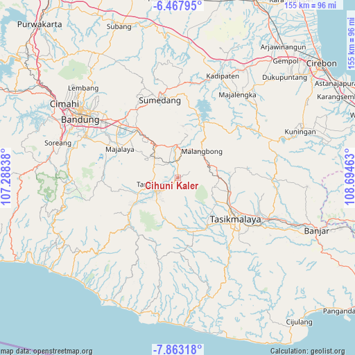 Cihuni Kaler on map