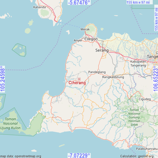 Ciherang on map