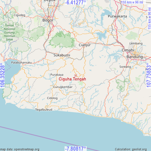 Ciguha Tengah on map
