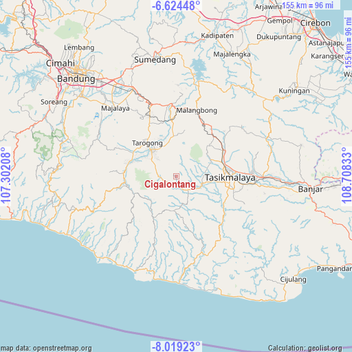 Cigalontang on map