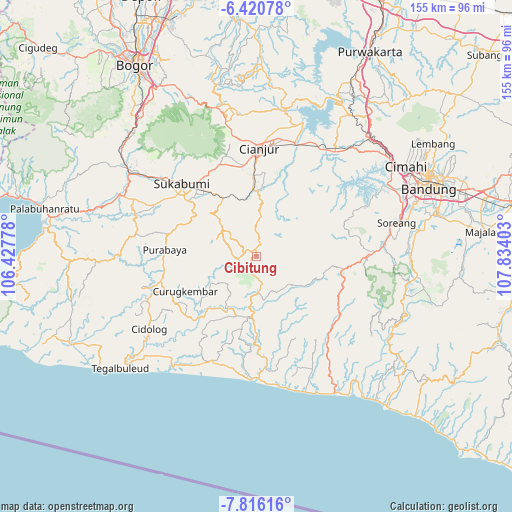 Cibitung on map