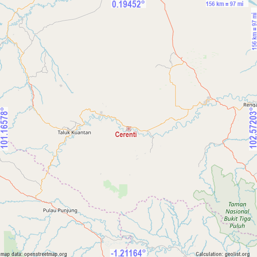 Cerenti on map