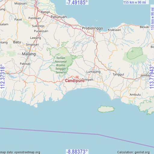 Candipuro on map