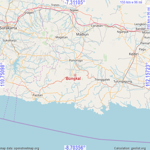 Bungkal on map