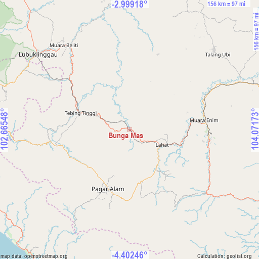 Bunga Mas on map