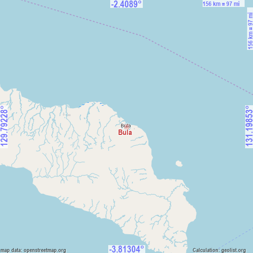 Bula on map