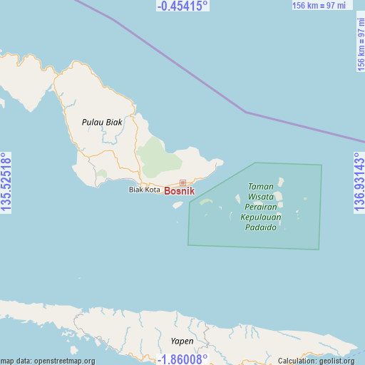 Bosnik on map