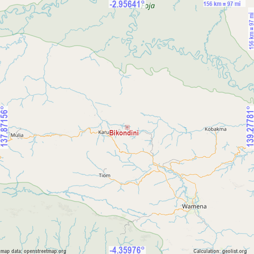 Bikondini on map