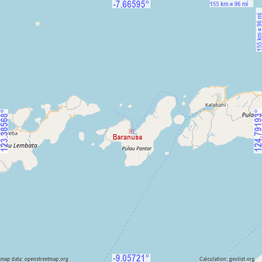 Baranusa on map