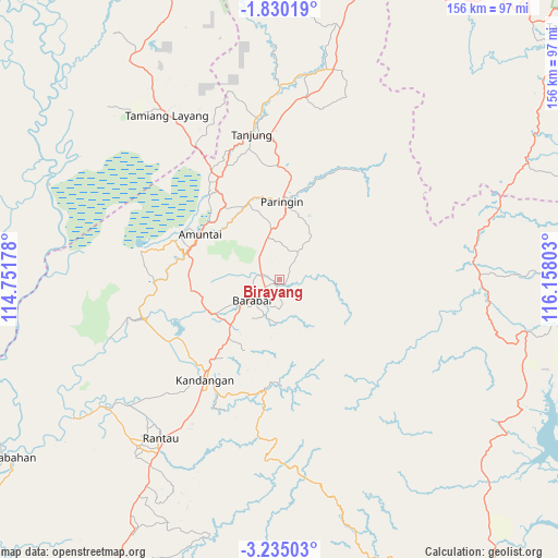 Birayang on map