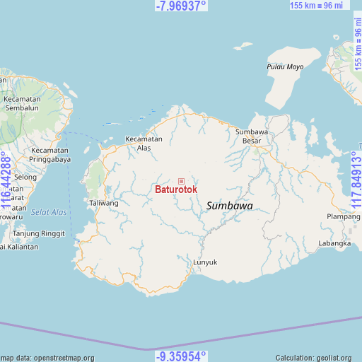 Baturotok on map