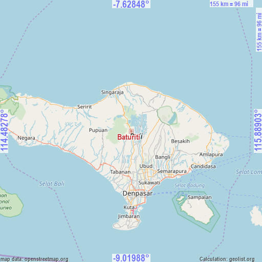 Baturiti on map