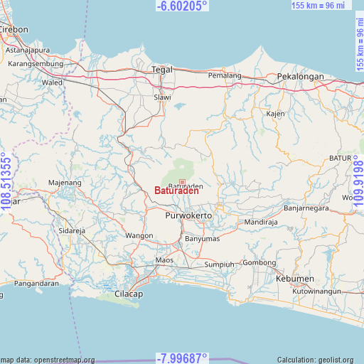 Baturaden on map