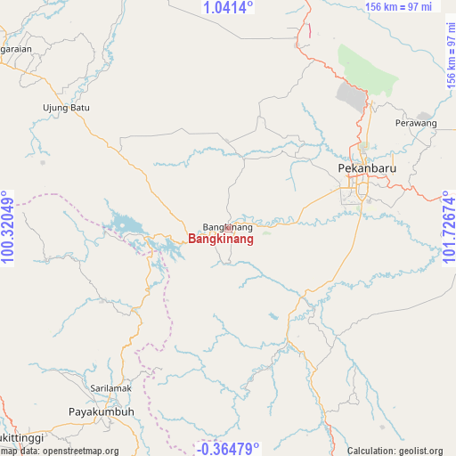 Bangkinang on map