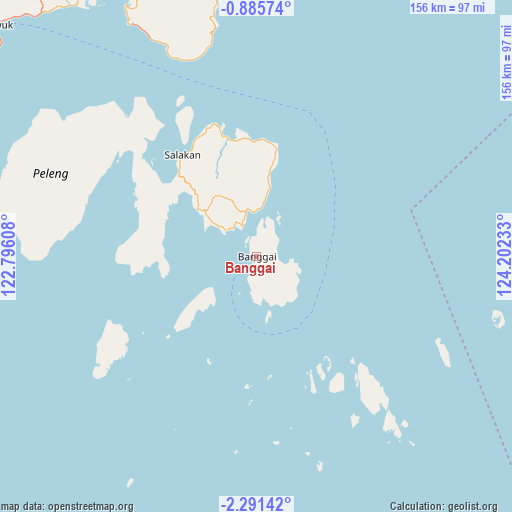 Banggai on map