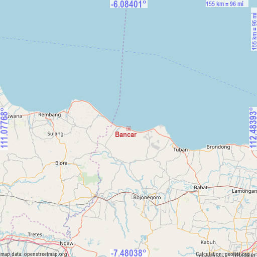 Bancar on map