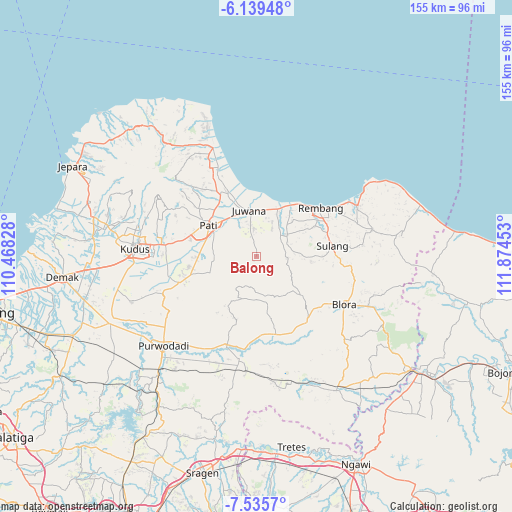 Balong on map