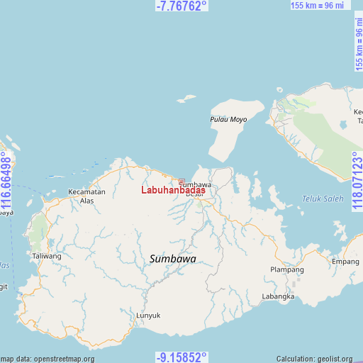 Labuhanbadas on map