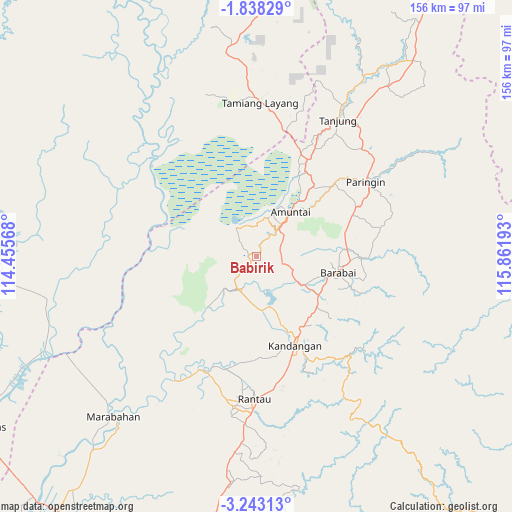 Babirik on map