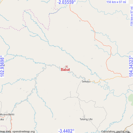 Babat on map