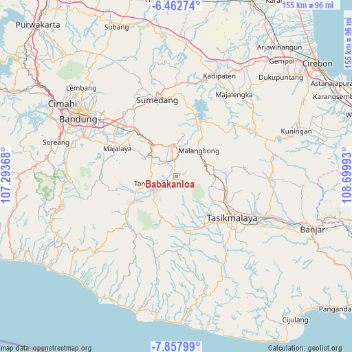 Babakanloa on map