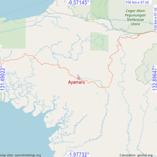 Ayamaru on map