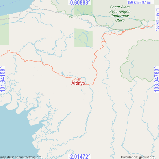 Aitinyo on map