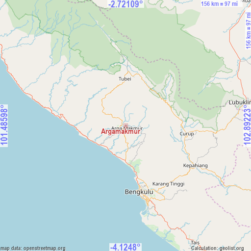 Argamakmur on map