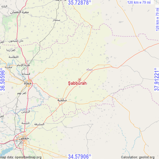 Şabbūrah on map