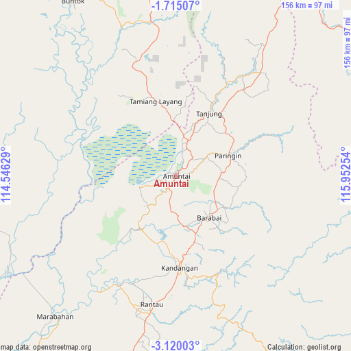 Amuntai on map