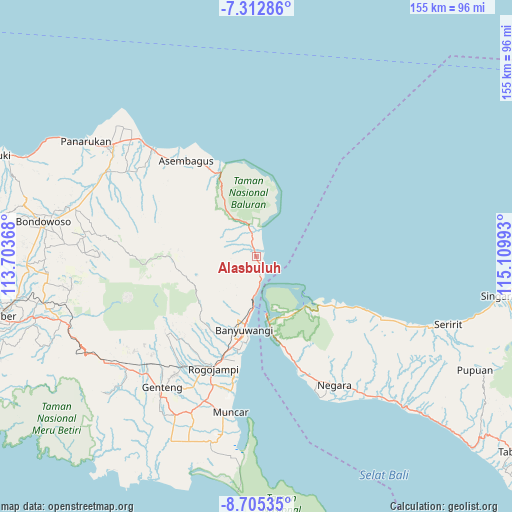 Alasbuluh on map