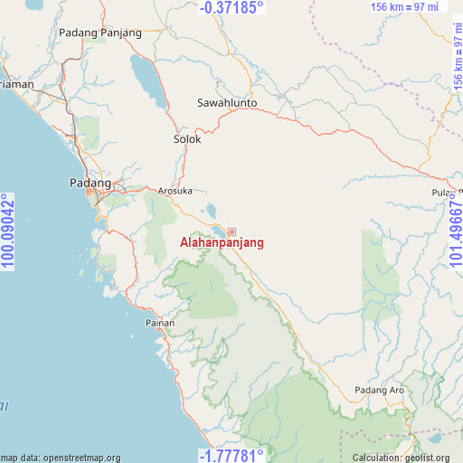 Alahanpanjang on map