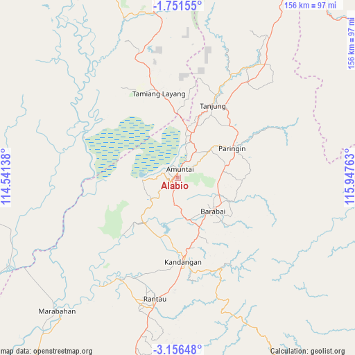 Alabio on map