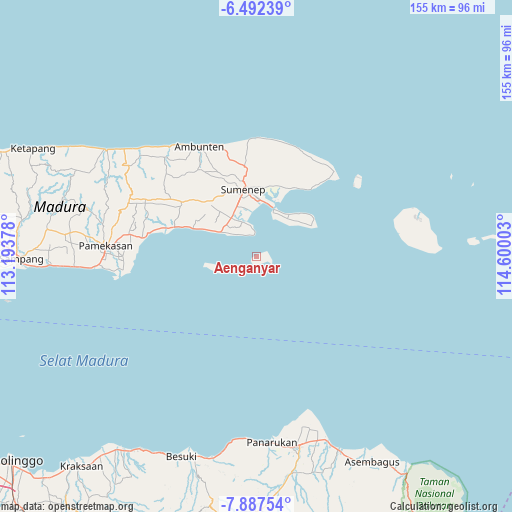 Aenganyar on map