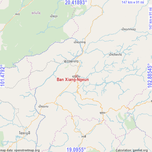 Ban Xiang-Ngeun on map