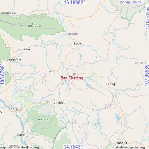 Ban Thatèng on map