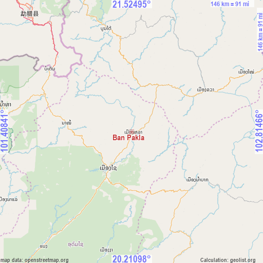 Ban Pakla on map