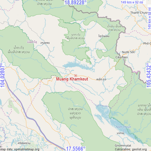Muang Khamkeut on map