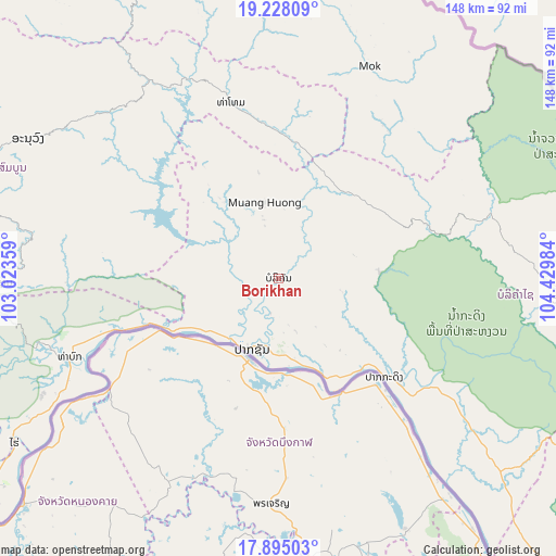 Borikhan on map