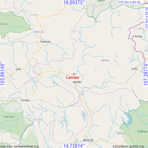 Lamam on map