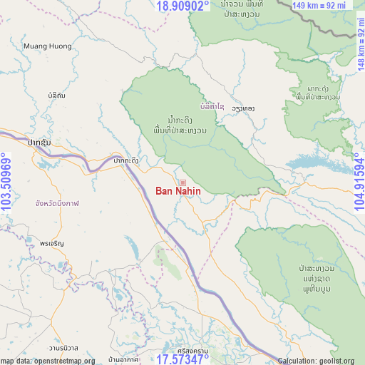 Ban Nahin on map