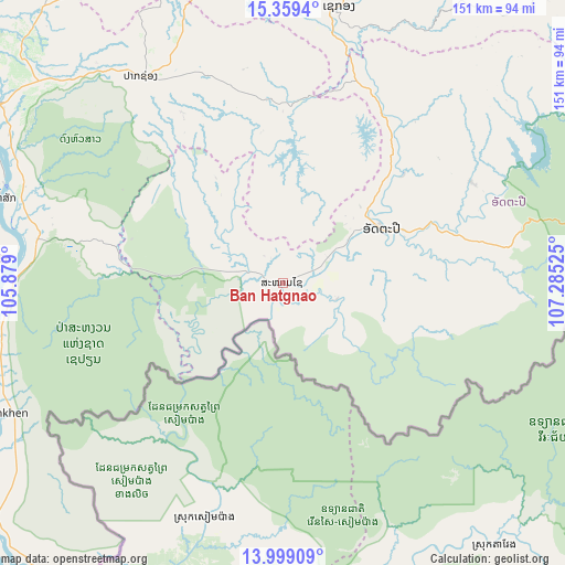 Ban Hatgnao on map