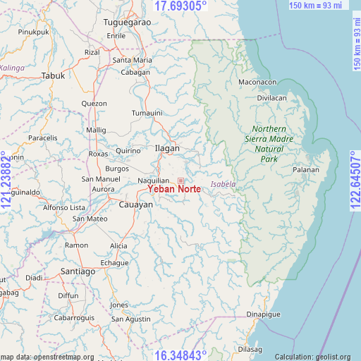 Yeban Norte on map