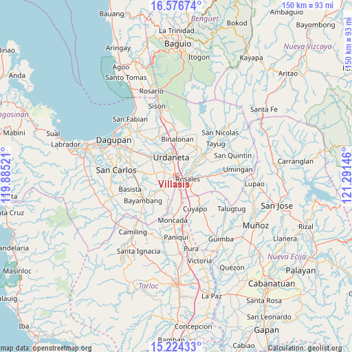 Villasis on map