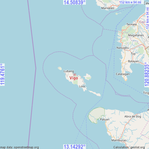Vigo on map