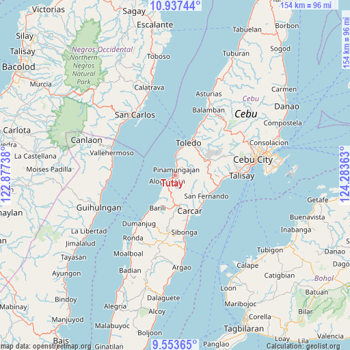 Tutay on map