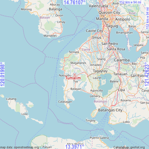 Tumalim on map